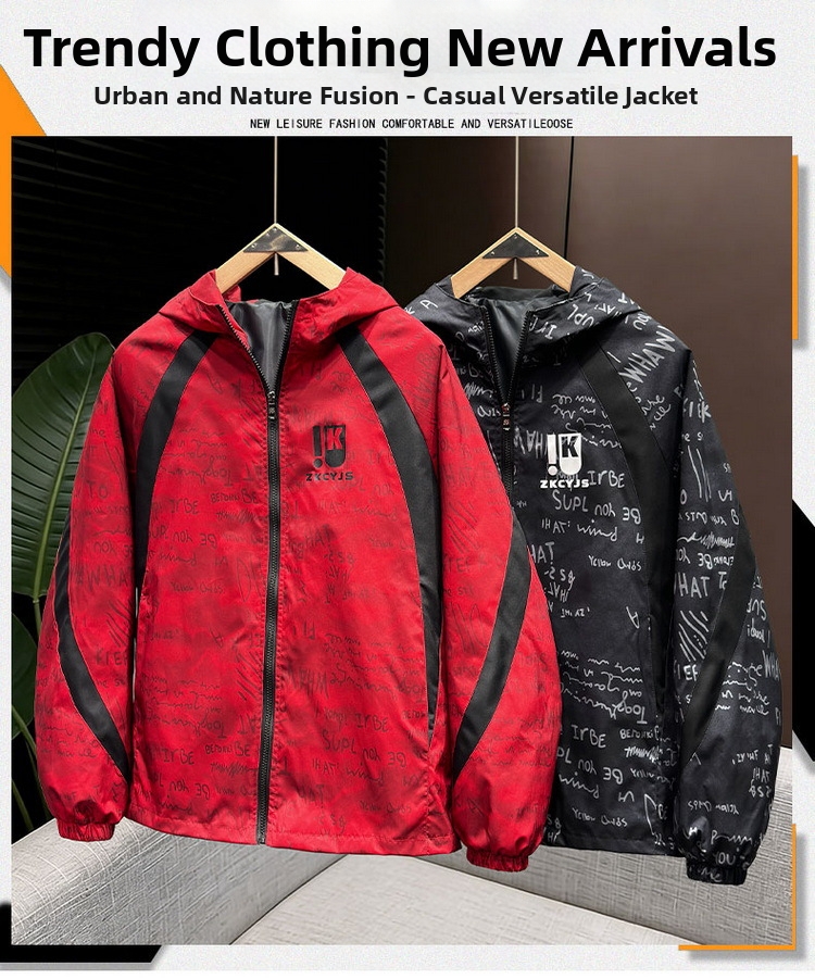 Herren Kapuzenjacke Für Den Herbst Wind- Und Kälteschutz_voghion.com