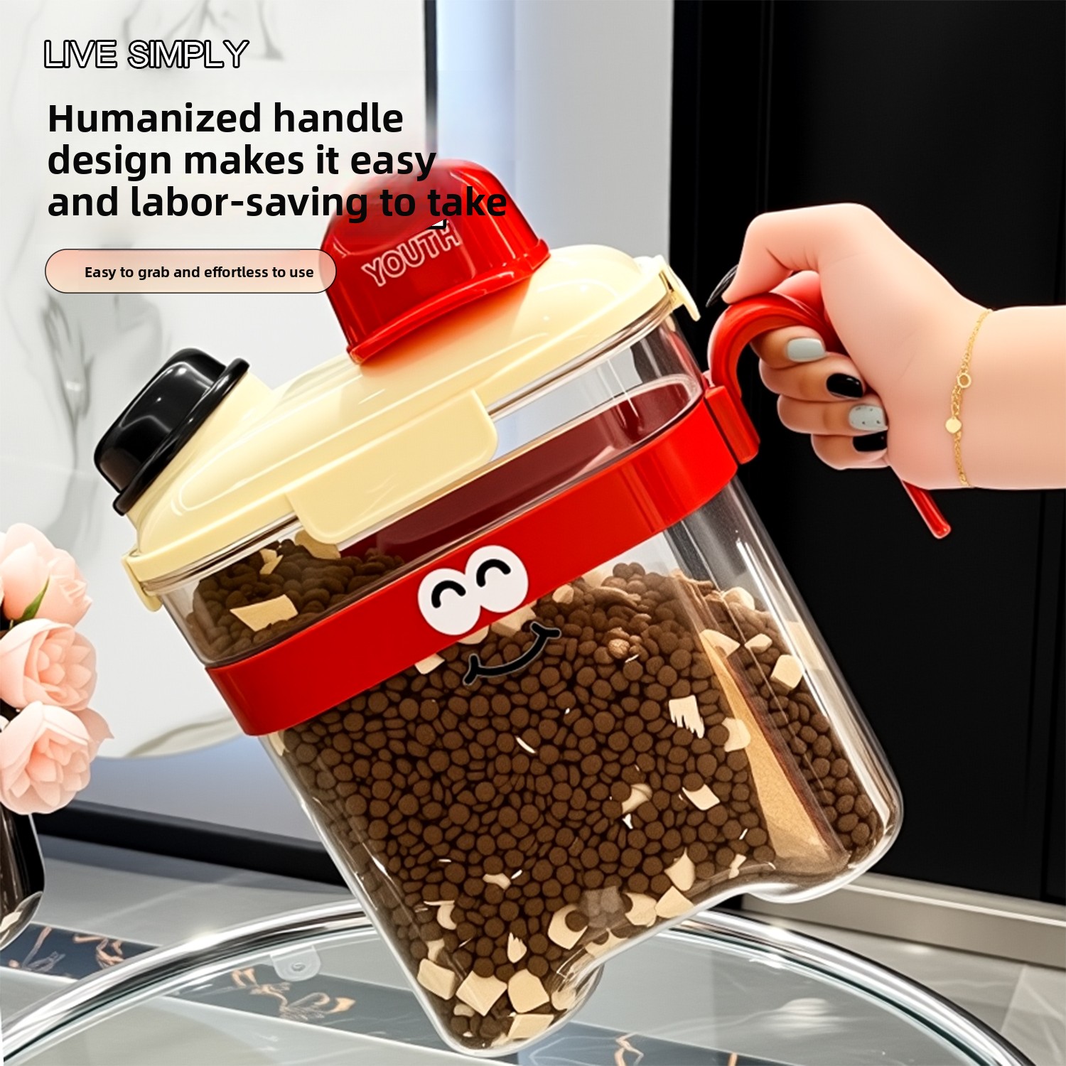 Cat Food Storage Bucket, Comes With Cat Food Bowl, Sealed Dog Food Can, Pet Cat And Dog Food Storage Box, Storage Bucket_voghion.com
