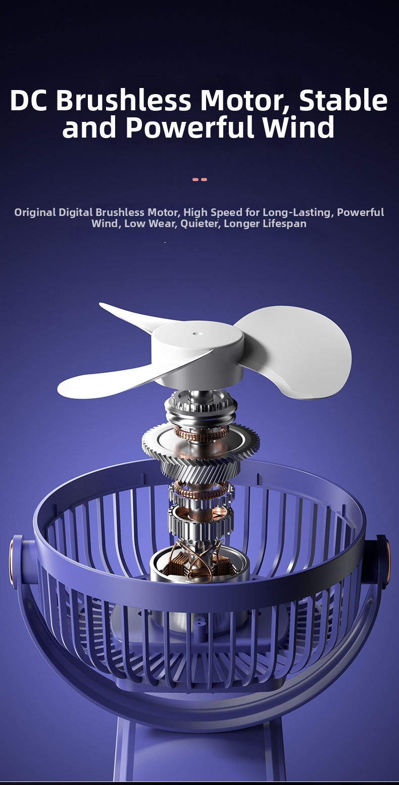 Ventilatore usb con clip portatile e luce ricaricabile studenti_voghion.com