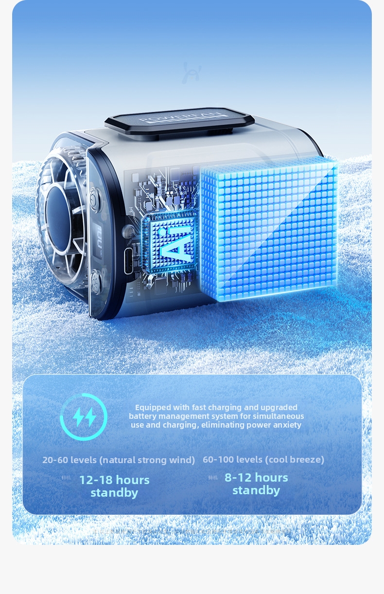 Portable Waist Mounted Fan Usb Rechargeable For Outdoor Work_voghion.com