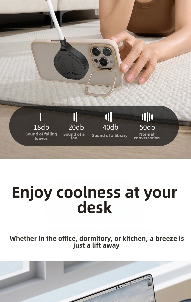 Portable Magnetic Gaming Phone Cooler With Usb Mini Desktop Fan_voghion.com