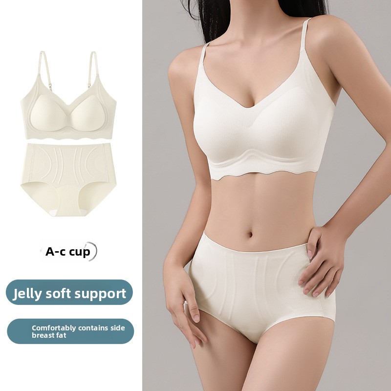 Flüssig-Make-up, unsichtbarer, nahtloser Rücken-BH, Damen-Brustabdeckung, weicher Jelly-Stütz-Push-up-BH_voghion.com
