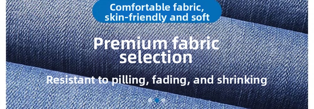 Men's Stretch Denim Jeans Thin Casual Loose Straight Leg Trousers For Summer_viptrois.com