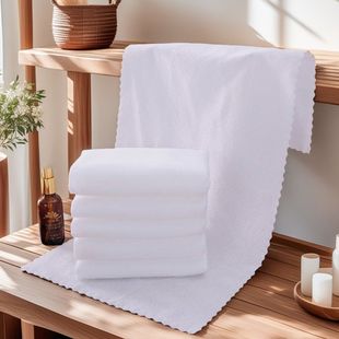 160g Hotel Bath, Foot Massage, Beauty Salon Disposable Non-Cotton White Towel Absorbs Water and Does Not Shed Lint