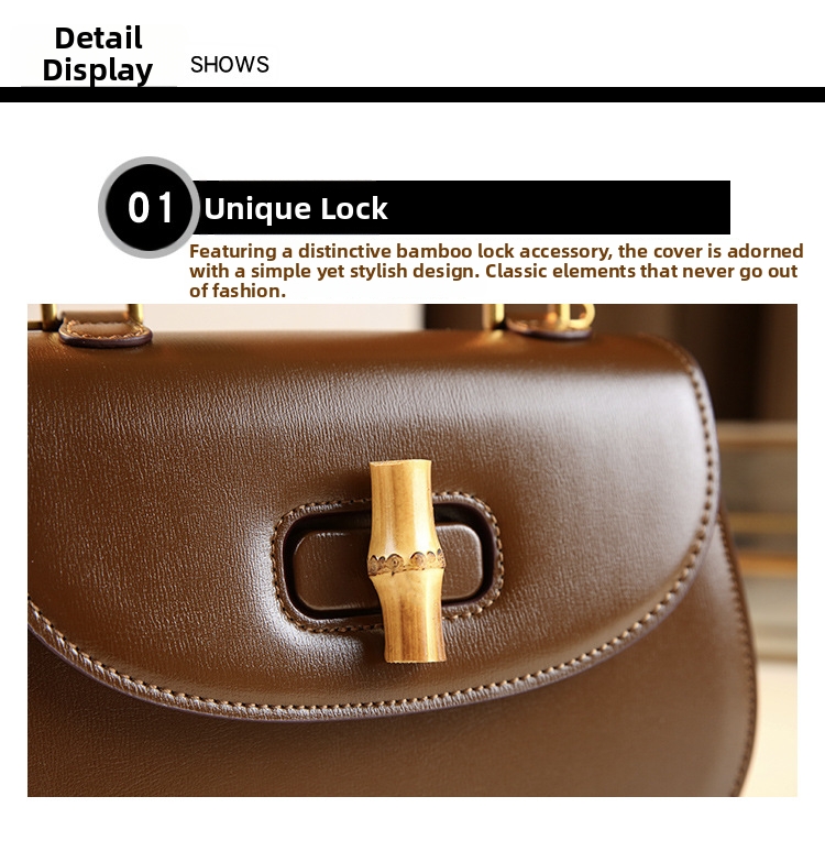 Elegant sadelväska för dam med bambuhandtag och axelrem_voghion.com