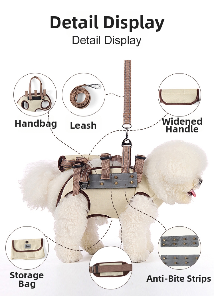 Postroj pro psy s anti-bite nýty odolný proti roztržení_voghion.com