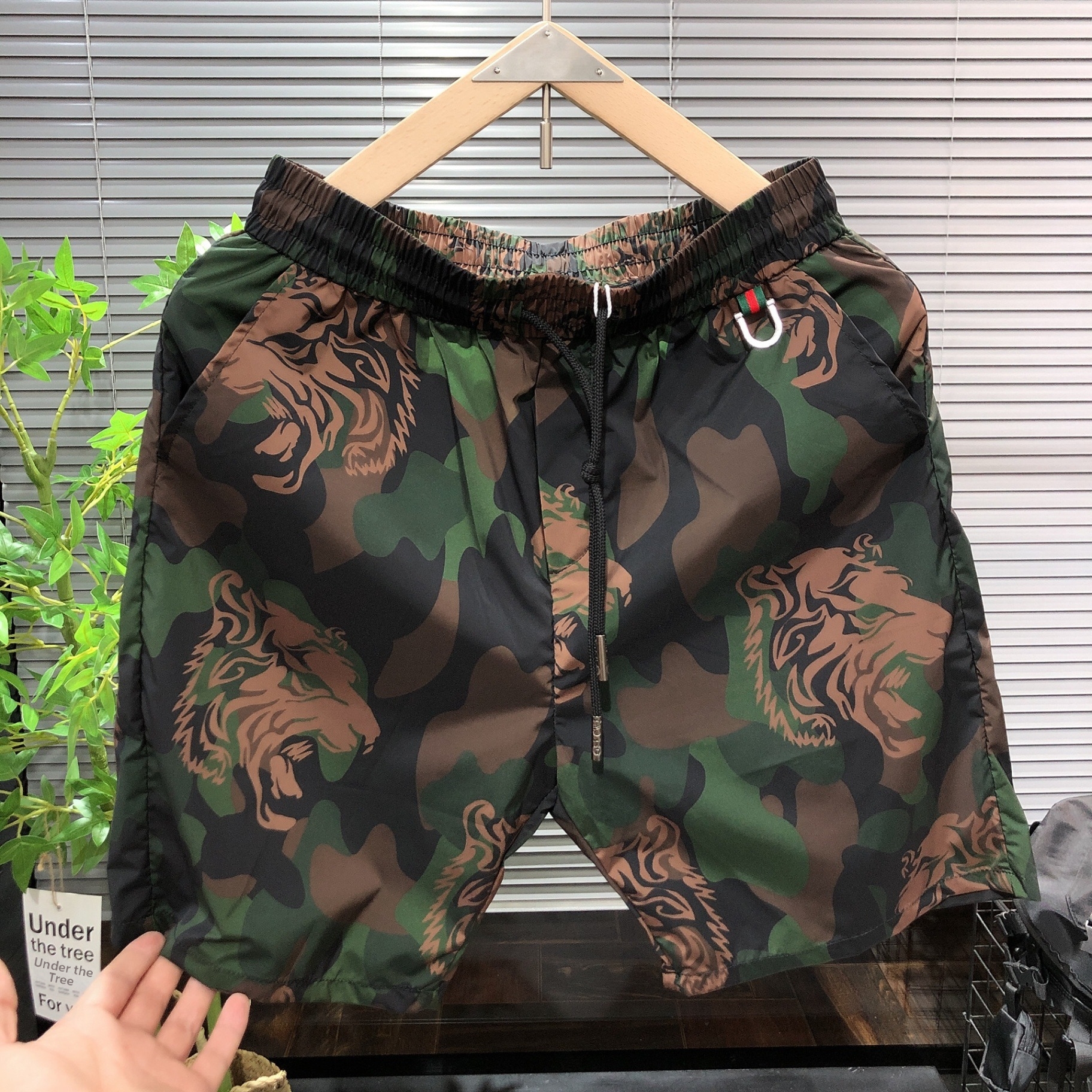 Men's Clothing Men's Quick Drying Breathable Printed Straight Leg Pants Trendy Five Point Casual Sports Beachwear For Summer_viptrois.com