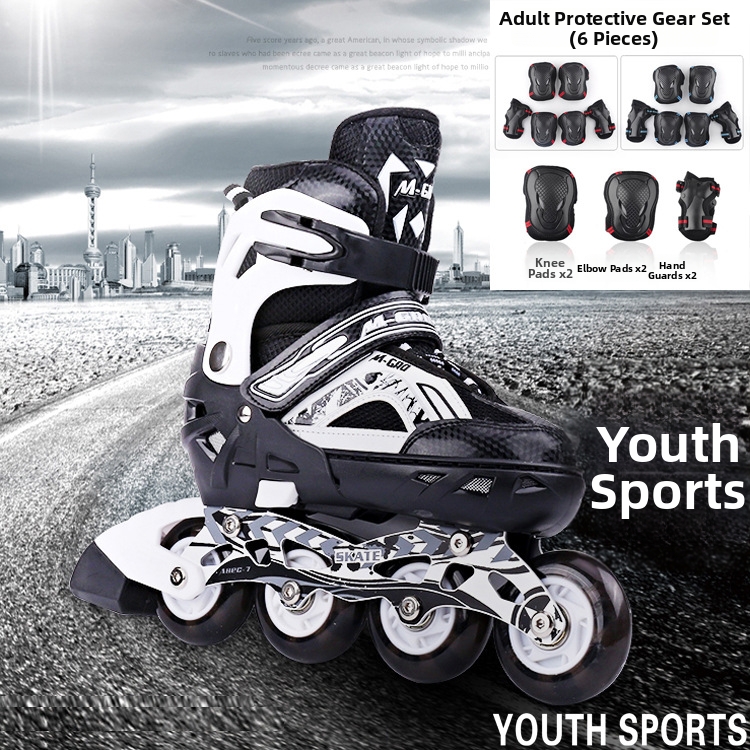 Adjustable Inline Skates For Boys And Girls College Students Children's Roller Skating Set For Adults And Beginners_voghion.com