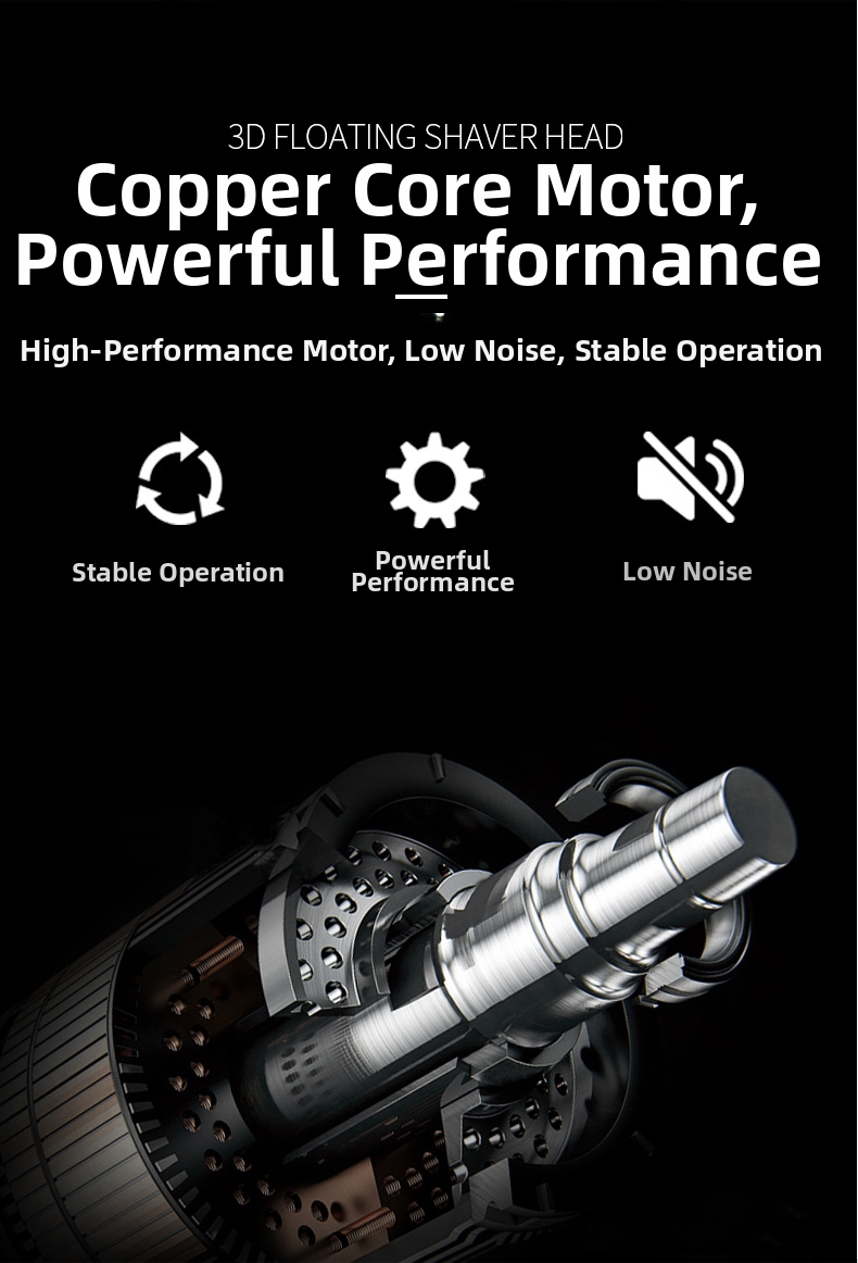 Electric Shaver With Digital Display Usb Rechargeable Beard Trimmer_voghion.com