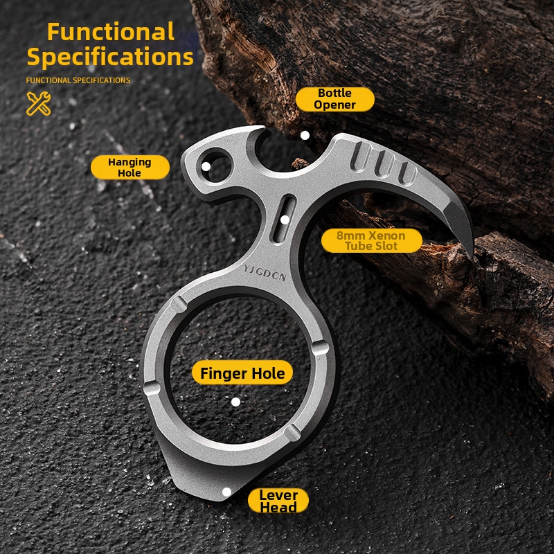 Titanium Alloy Keychain Multi-Functional Outdoor Tool EDC Crowbar Portable Nail Puller Sports Camping Hiking_voghion.com