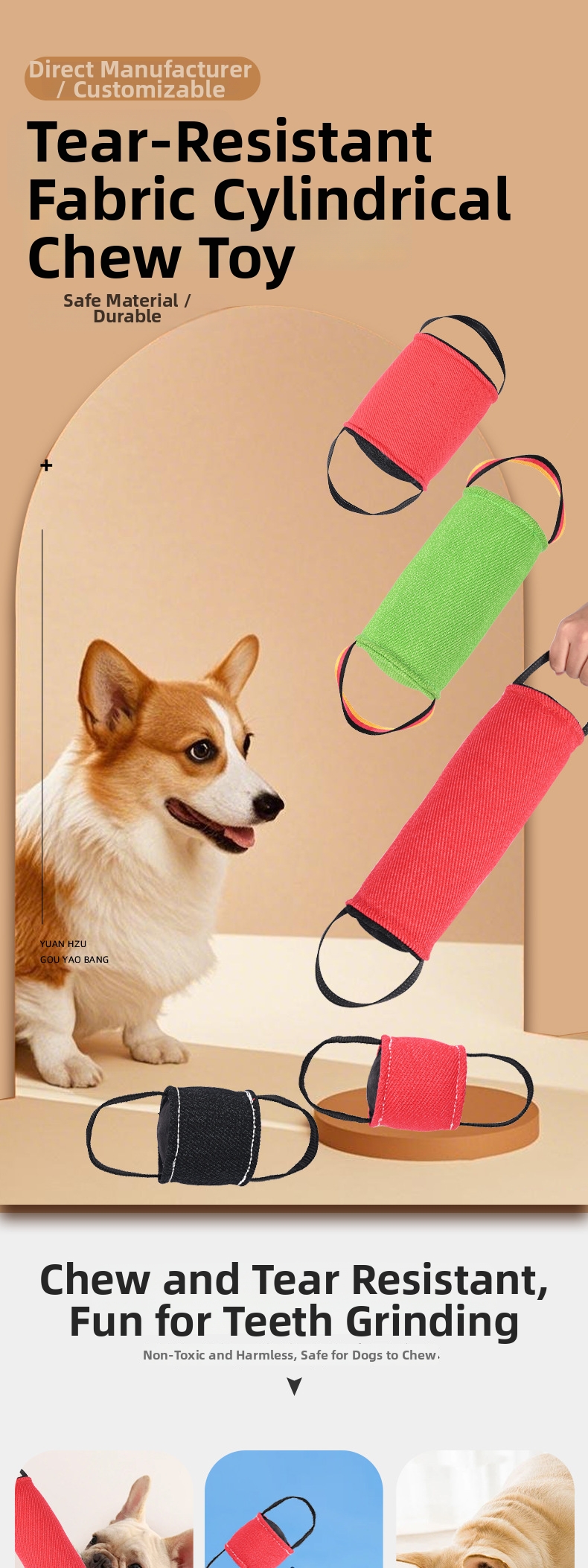 Durable Dog Training Tug Toy And Chew Bag For Agility Training_voghion.com