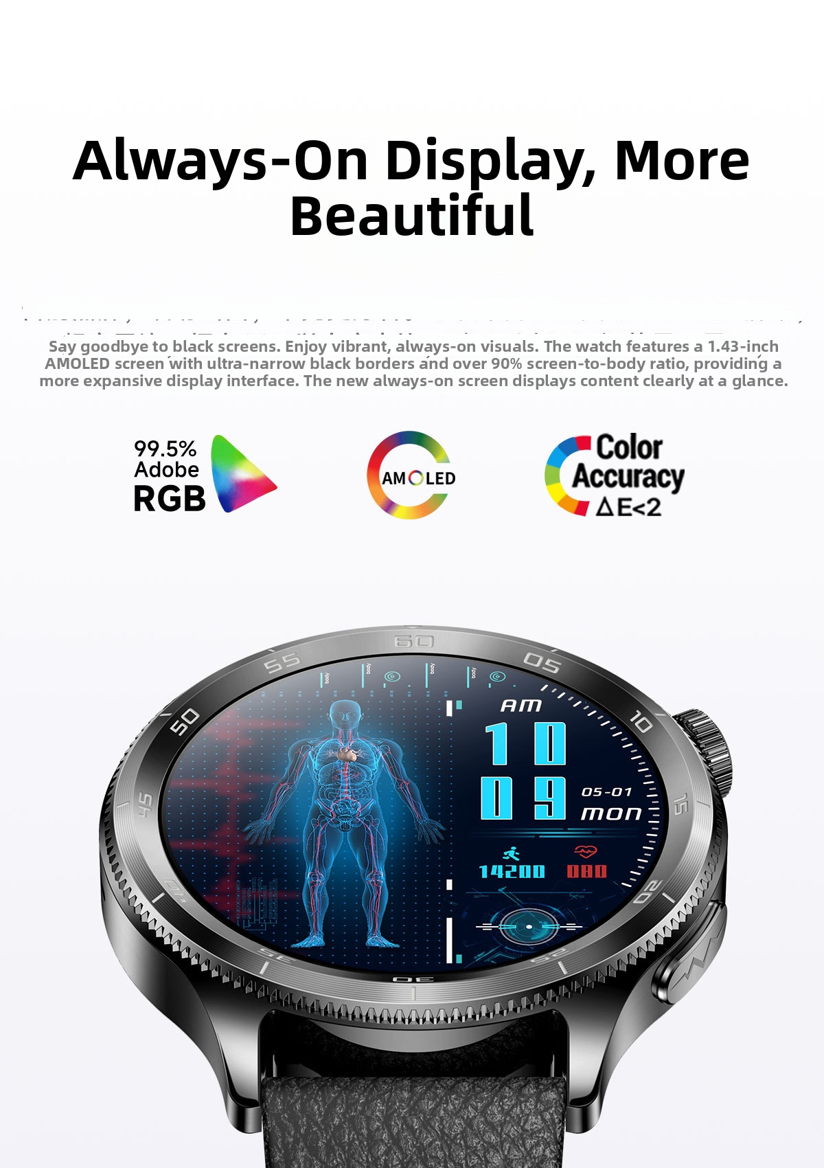 T5 Smartwatch With Heart Rate Sleep And Blood Glucose Monitoring_voghion.com