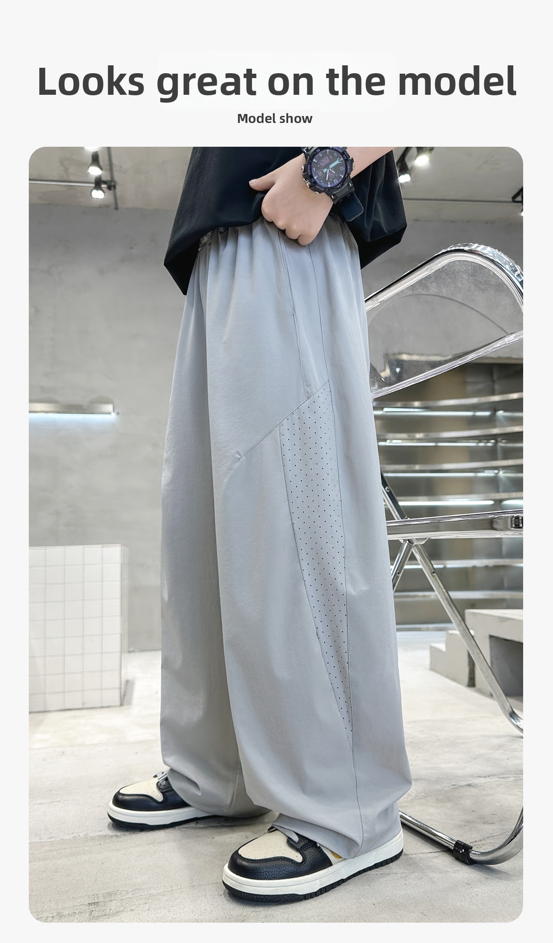 Breathable Ice Silk Summer Trousers For Boys Lightweight Pants_voghion.com