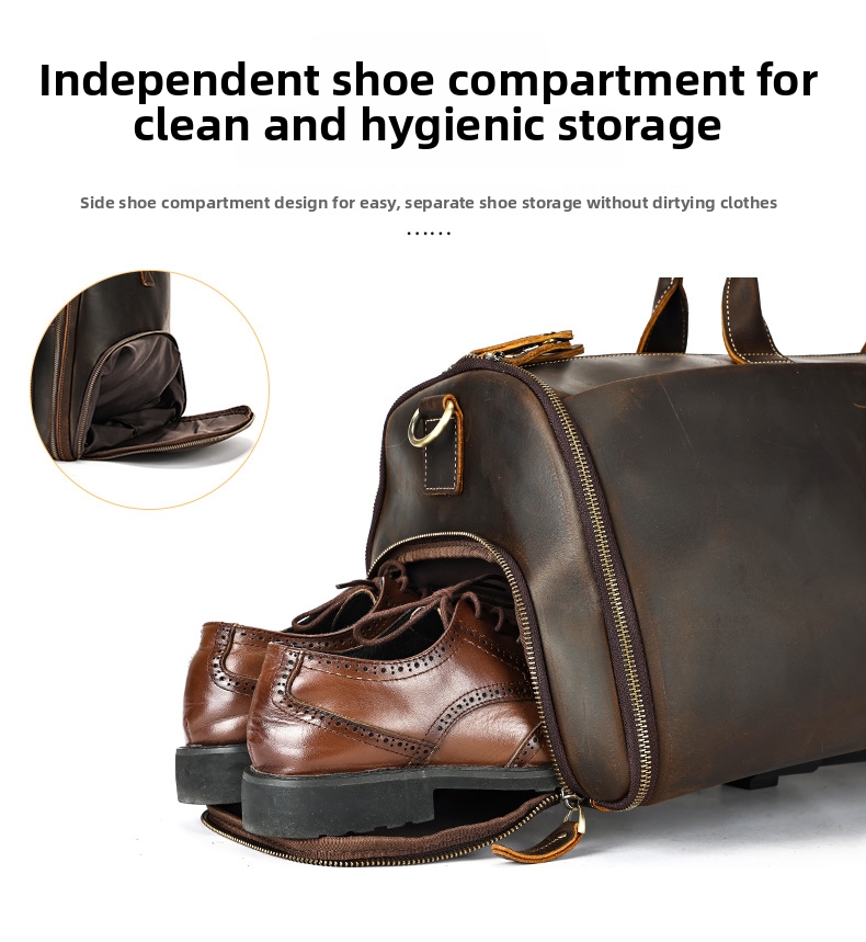 Herren Trolley Reisetasche Aus Echtem Leder Mit Großem Volumen_voghion.com