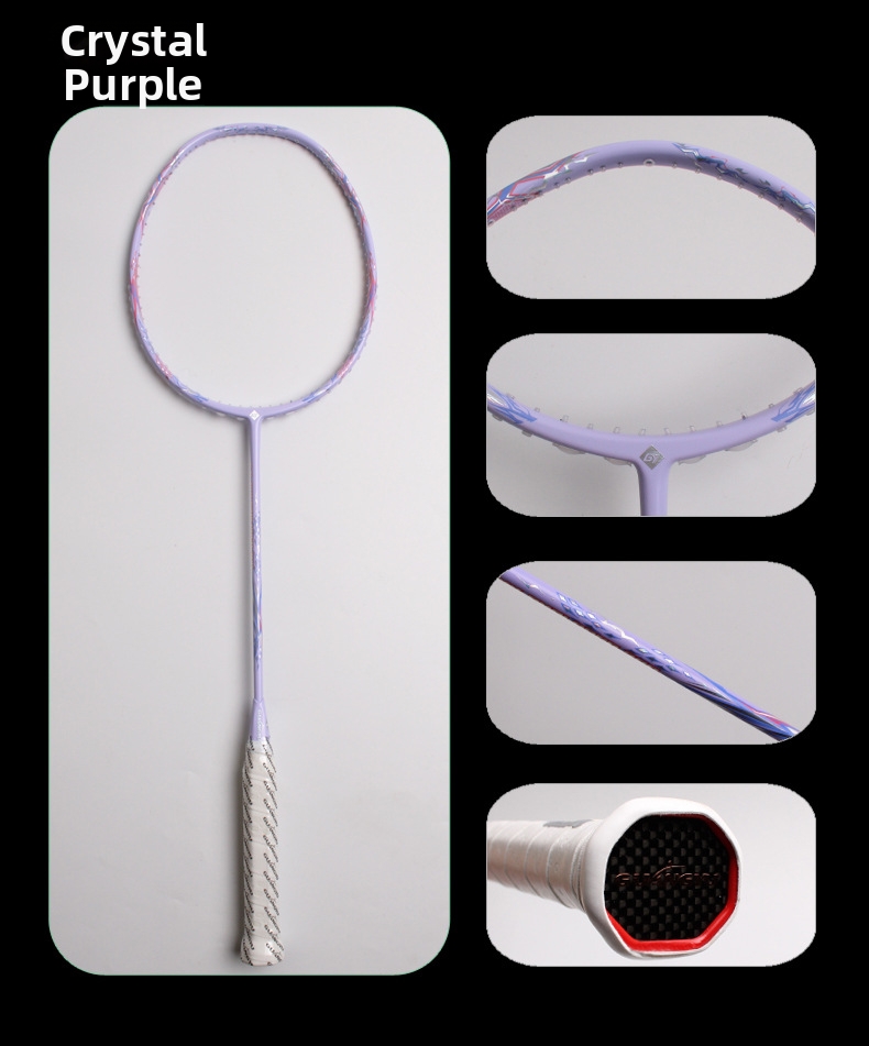 Galaxy 700 kolfiber badmintonracket ultralätt hög spänning_voghion.com