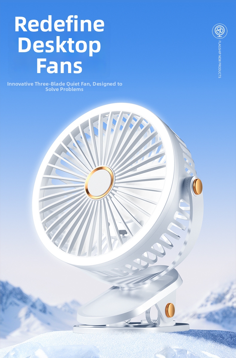 Desktop Quiet Clip On USB Fan For Student Dormitory Small Mini New Model_voghion.com