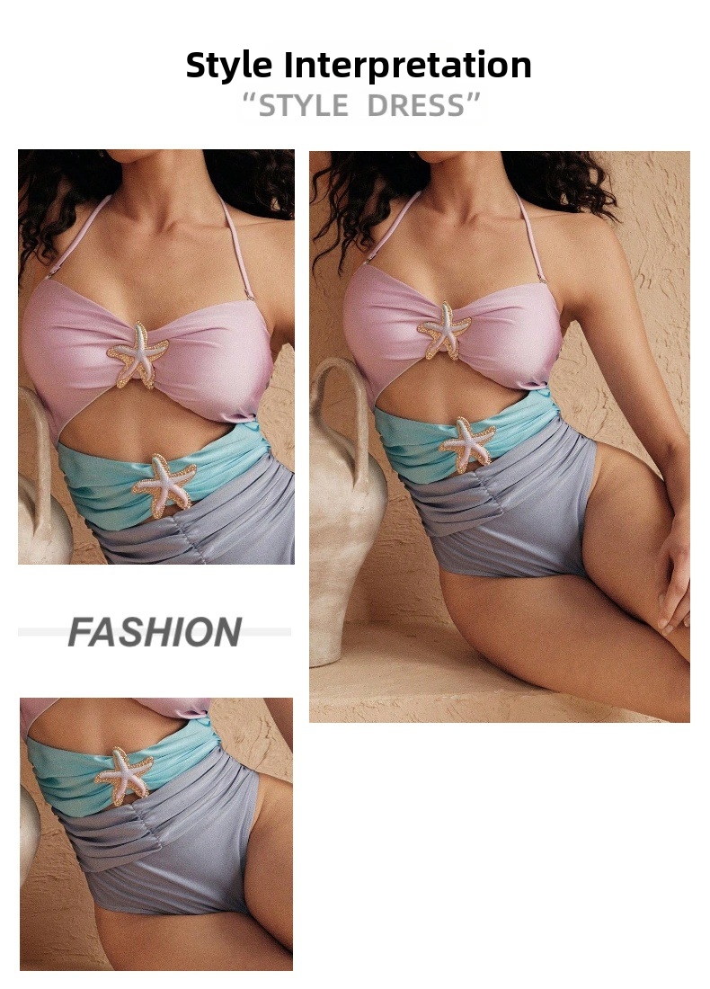 Bikini Set For Women Sexy Two Piece Design Hollowed Out Swimsuit Vacation Style Polyester Spring/Summer_ecoleips.com