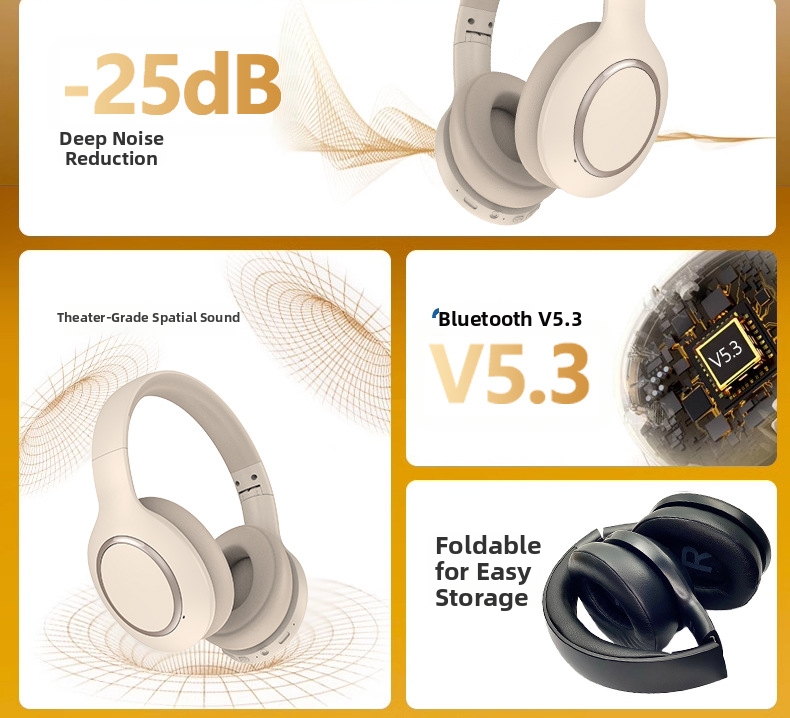 Écouteurs intra-auriculaires Bluetooth True ANC P6066 avec réduction de bruit active et longue autonomie pour la musique et les jeux._voghion.com