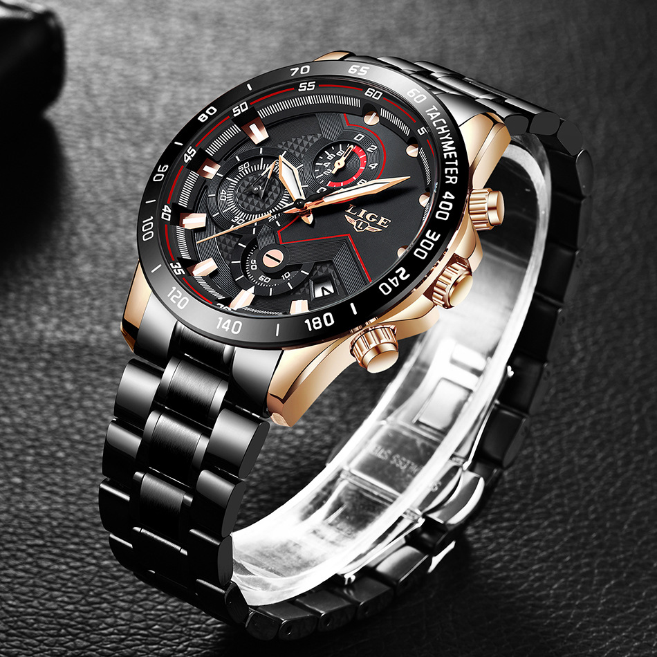 Luxury Men's Business Quartz Chronograph Watch With Multi-functions_voghion.com