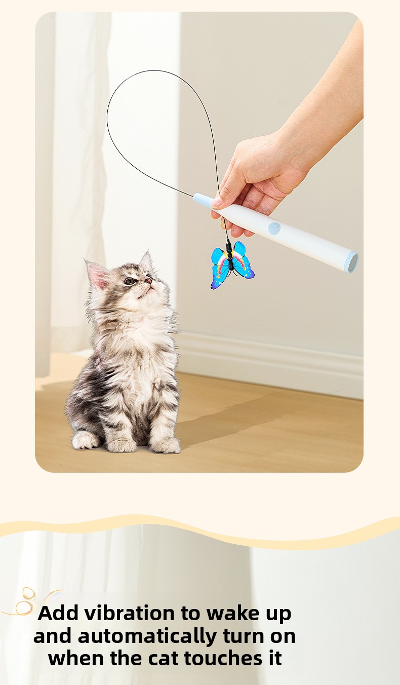 Automatic butterfly teaser toy cat exercise boredom relief