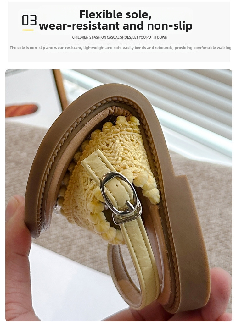 Sandales à paillettes pour filles avec strass pour la plage_voghion.com
