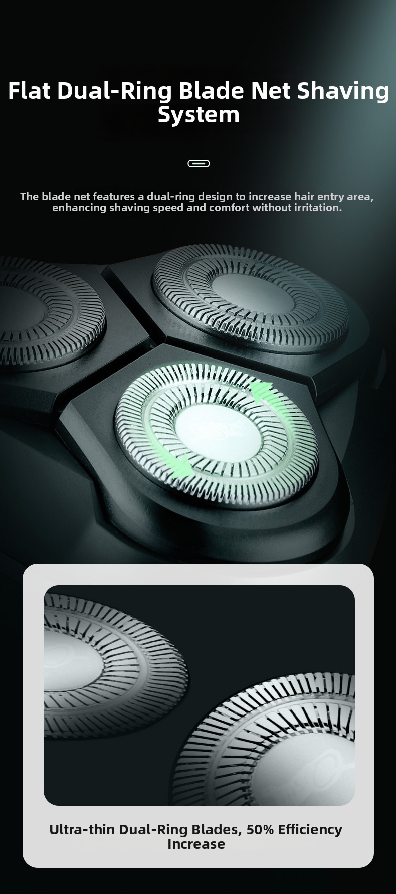 Electric Shaver For Men With Digital Display And Three Blades_voghion.com