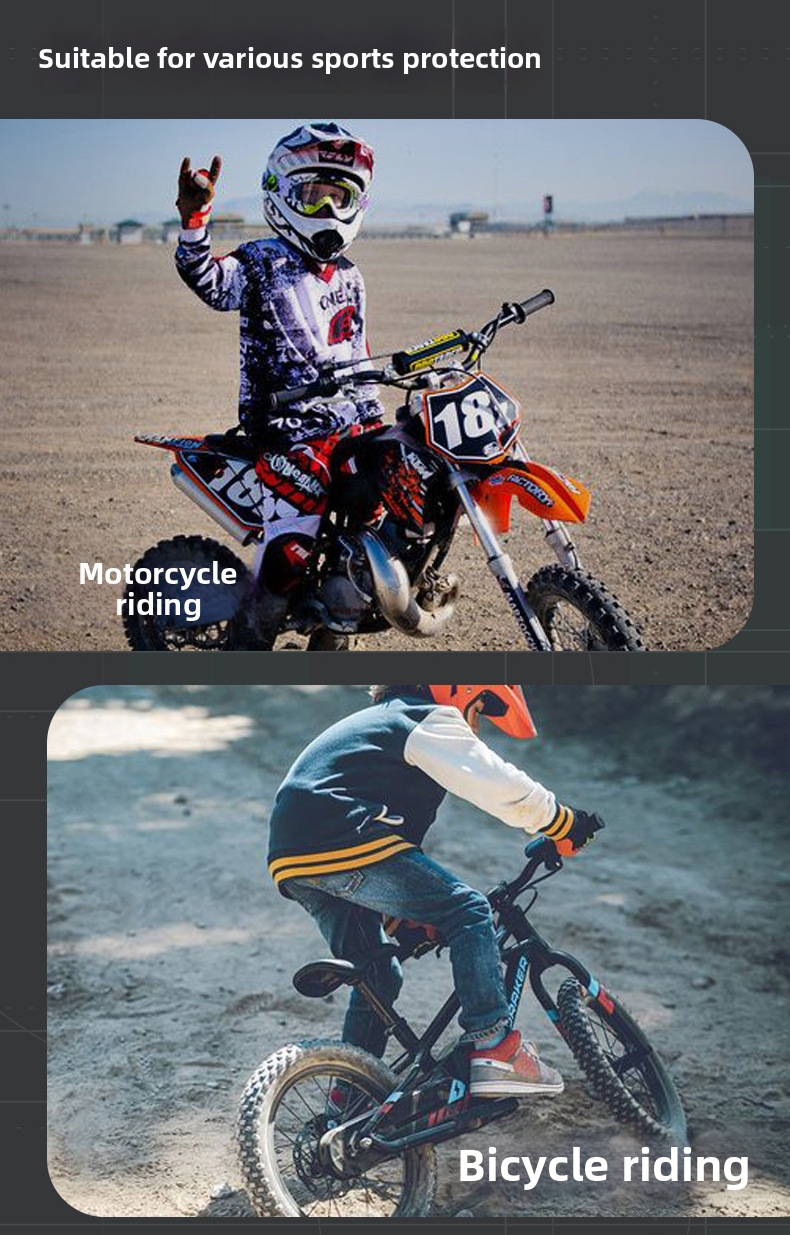 Children's Motorcycle Protective Suit For Riding And Roller Skating Breathable Anti-Fall Back And Chest Protection Balance Bike Sports Gear_voghion.com