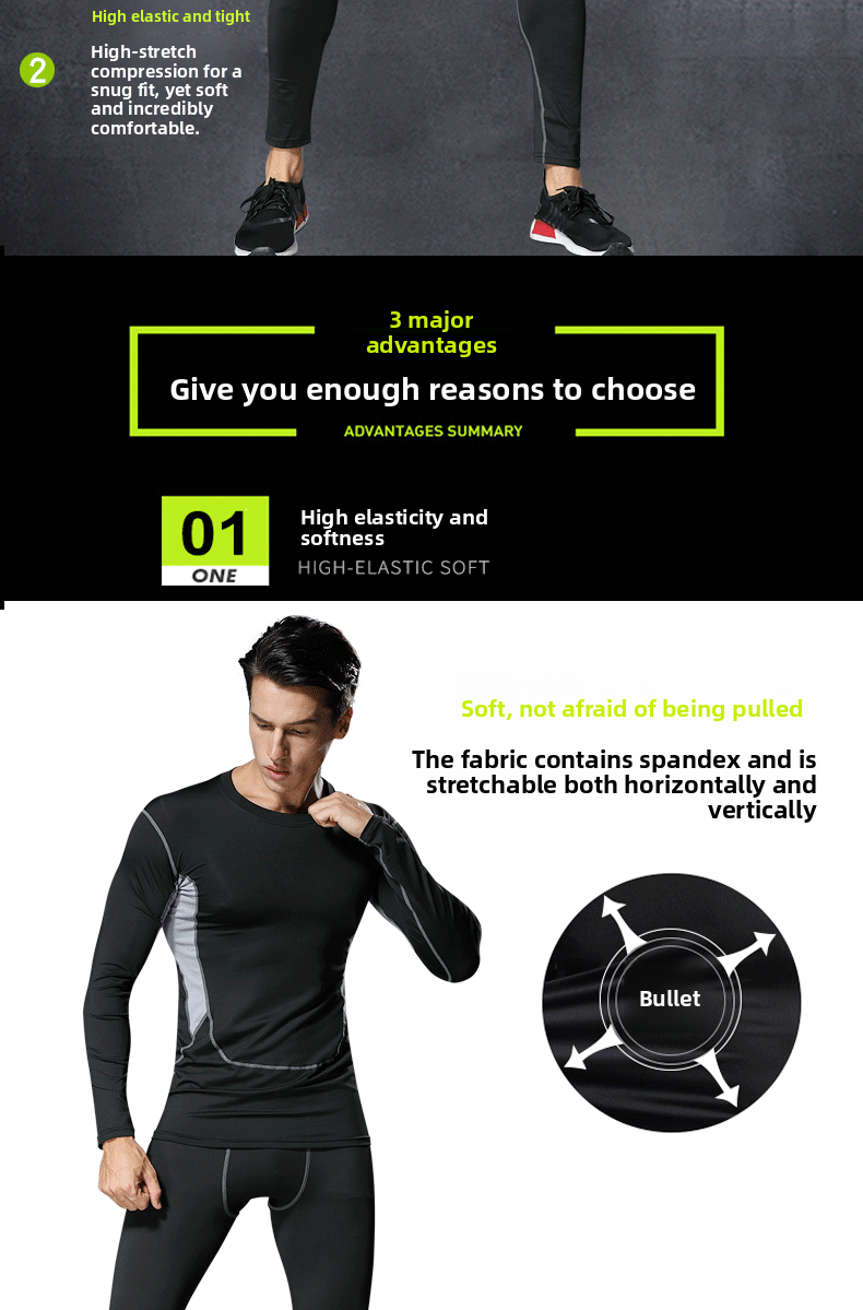 Fitness Clothes Men's Autumn And Winter Velvet Warm Suit Tights Running Quick-drying Clothes Long Sleeves Sports Outdoor_viptrois.com