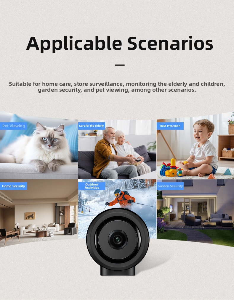 Smart Wifi Camera Hd Security Home Surveillance With Night Vision_voghion.com