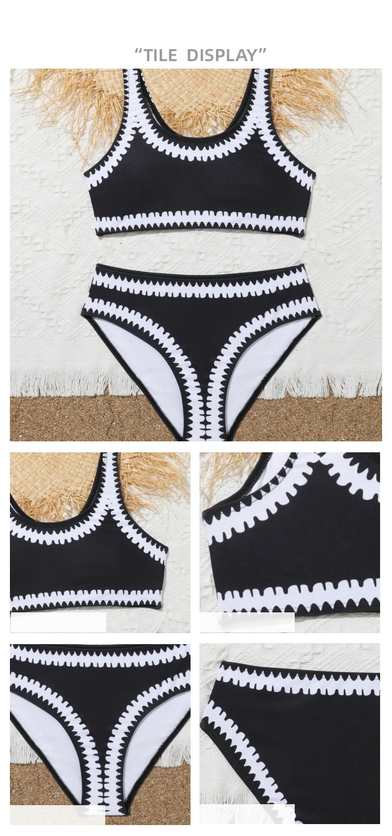 Biquíni de duas peças para menina conjunto de banho_voghion.com