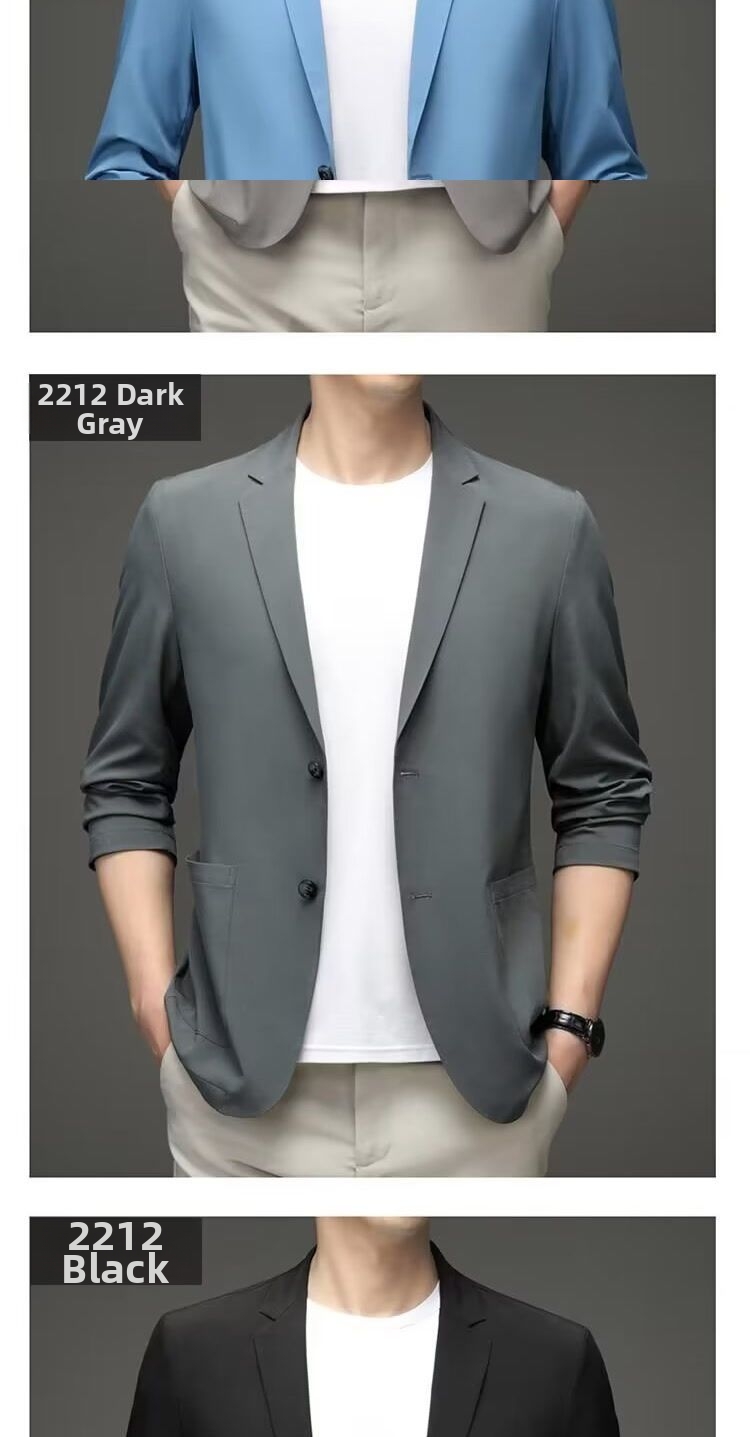Blazer décontracté léger pour homme pour printemps été bureau_voghion.com