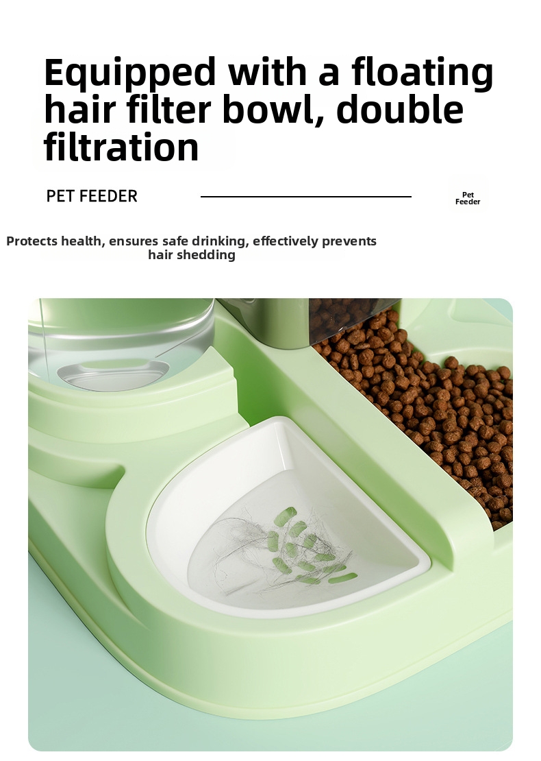 Automatic Pet Feeder And Waterer Combo For Dogs And Cats_voghion.com