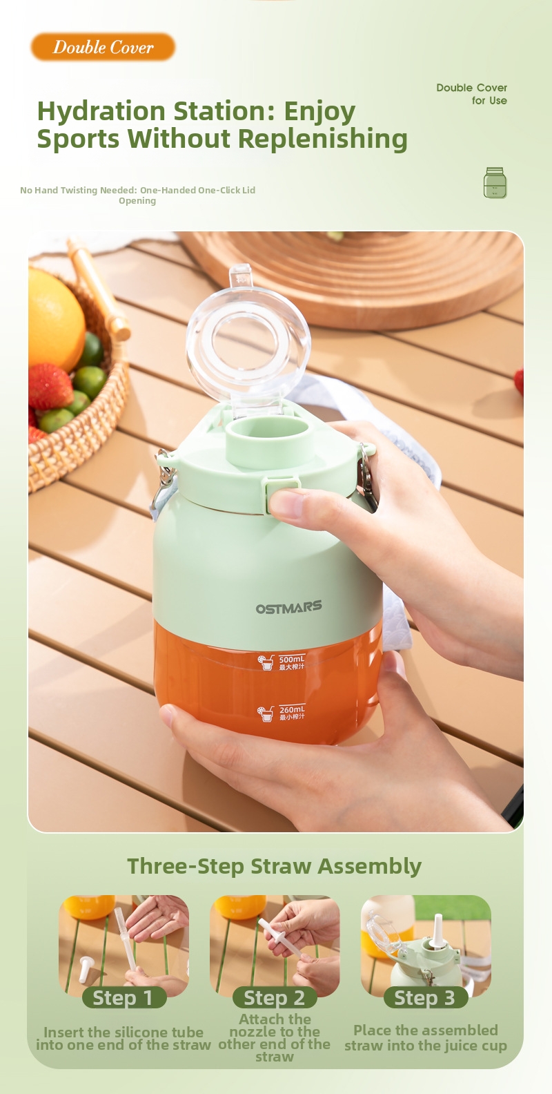 Juicer Cup Wireless Portable Blender Large Capacity Rechargeable_voghion.com