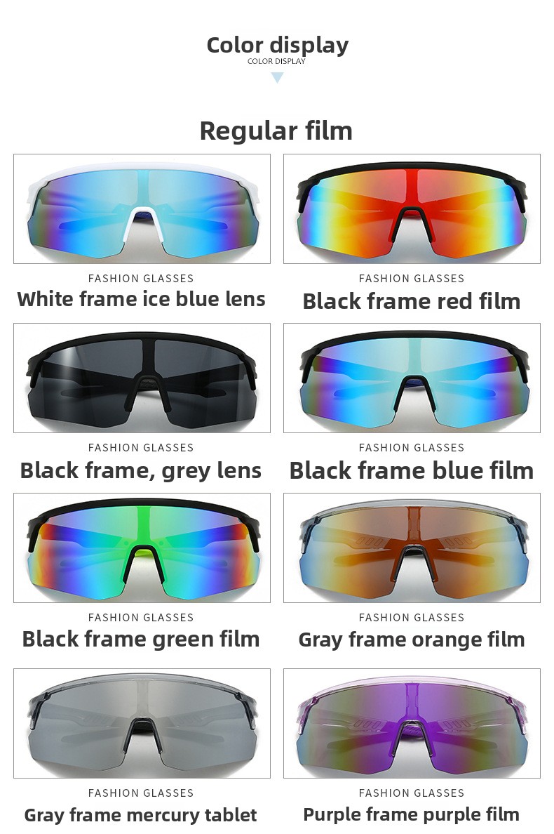 New Semi-Rimless Photochromic Sports Sunglasses, Running Cycling Wrap-Around Lens Outdoor Windproof Eyewear_desvips.com