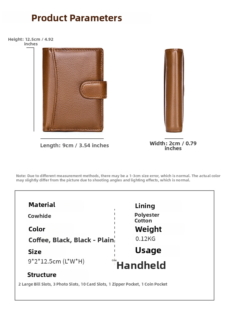 Herrplånbok i äkta läder vintage stil med spänne_voghion.com
