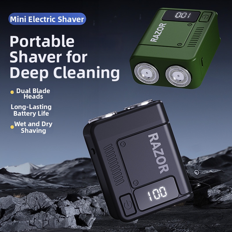 Mini afeitadora recargable para hombres, aparato eléctrico de cuidado personal, patinete lavable, dispositivo para el hogar._voghion.com