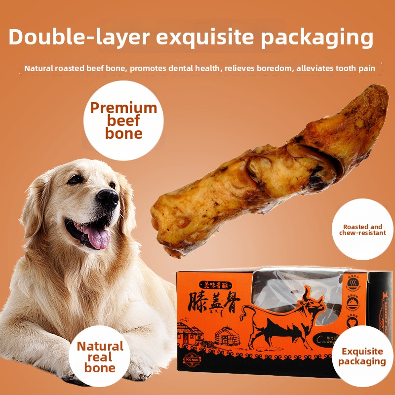 Coolchis Roasted Beef Knuckle Dog Snacks Dental Chewing Bones Pet Dental Crush Sticks High Calcium Supplement For Dogs_voghion.com