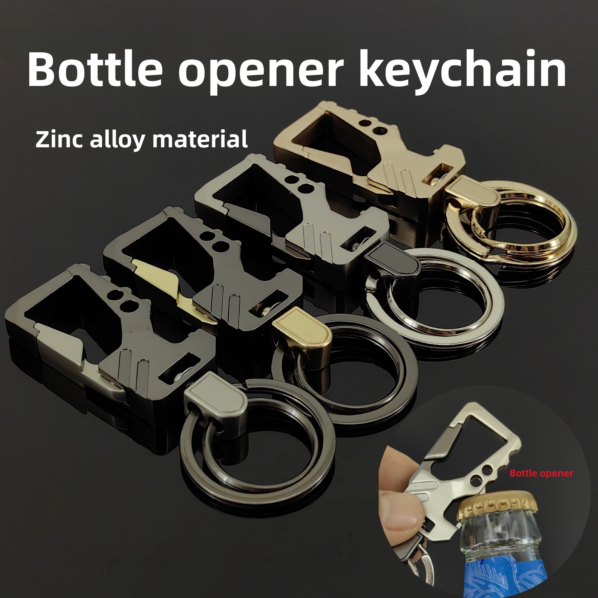 Multifunctional Bottle Opener Keychain Creative Car Key Pendant_voghion.com