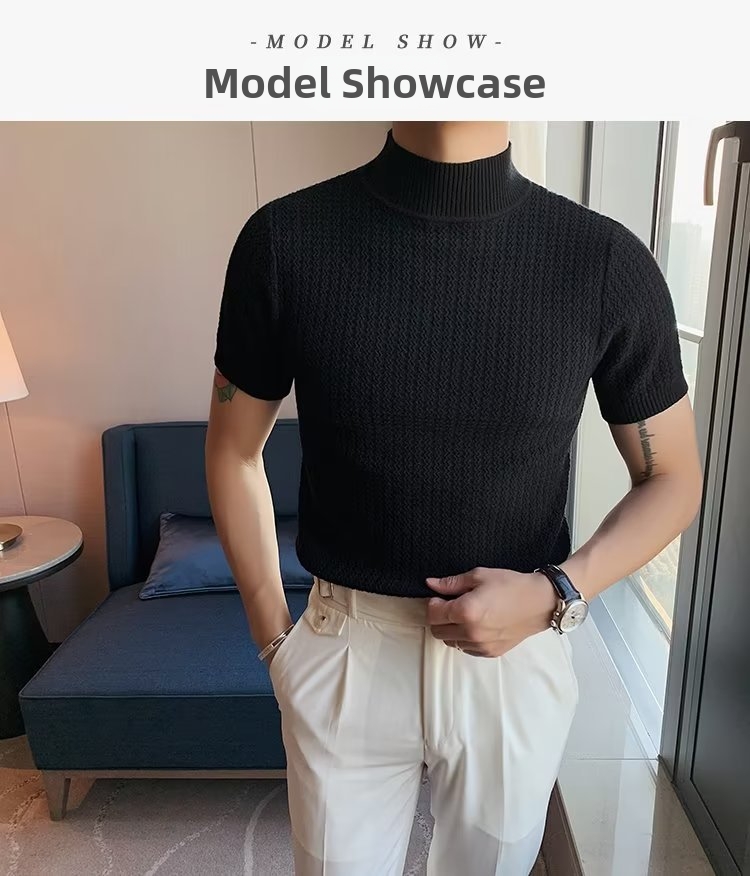 Pull homme manches courtes respirant t-shirt de sport léger_voghion.com