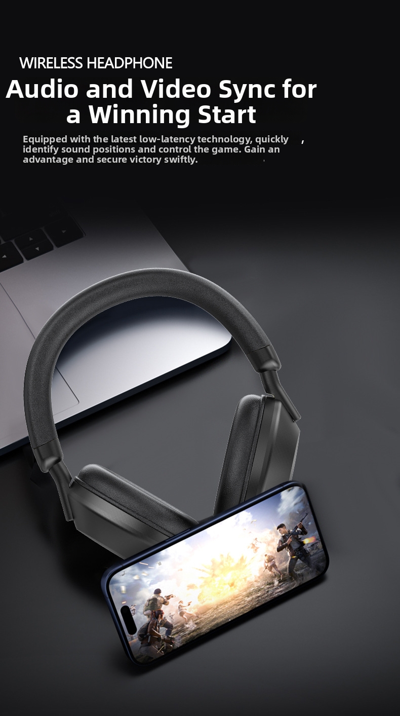HN-8806 Wireless Bluetooth Headphones – Hi-Fi Stereo, FM Radio, Foldable Design, 20H Playtime (Black/Khaki/Blue/Green/Pink)​_voghion.com