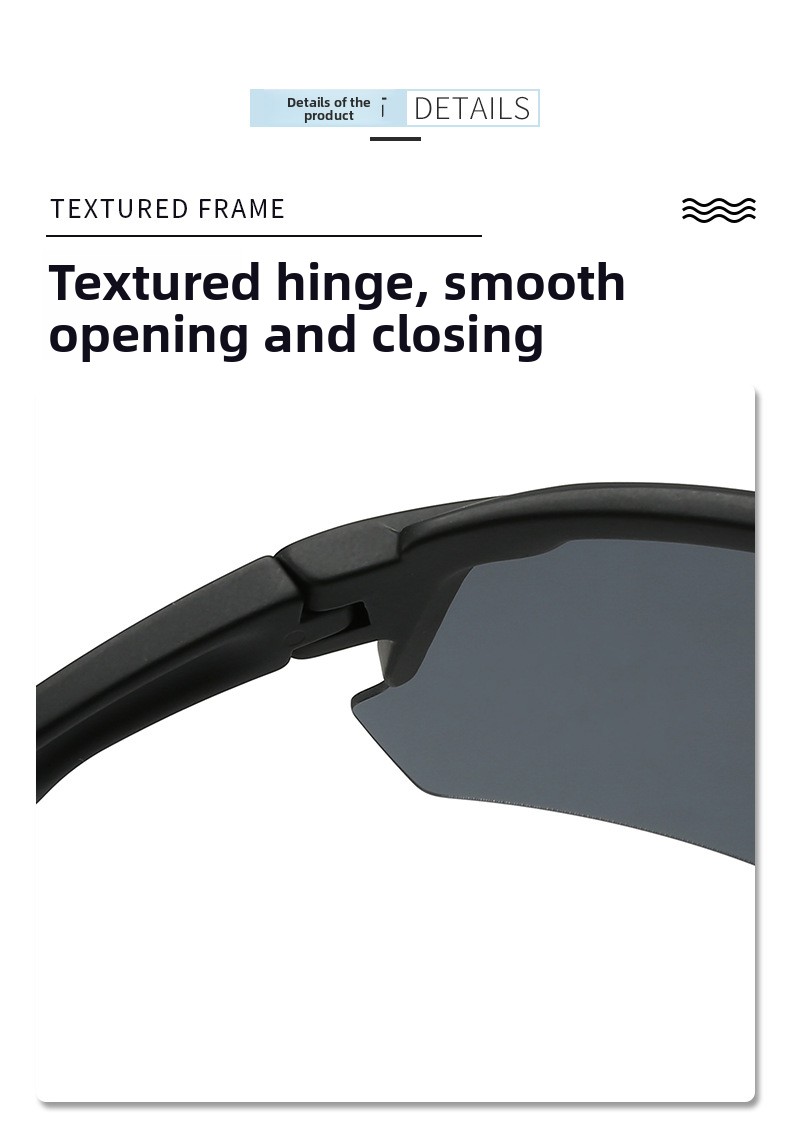 New Semi-Rimless Photochromic Sports Sunglasses, Running Cycling Wrap-Around Lens Outdoor Windproof Eyewear_desvips.com