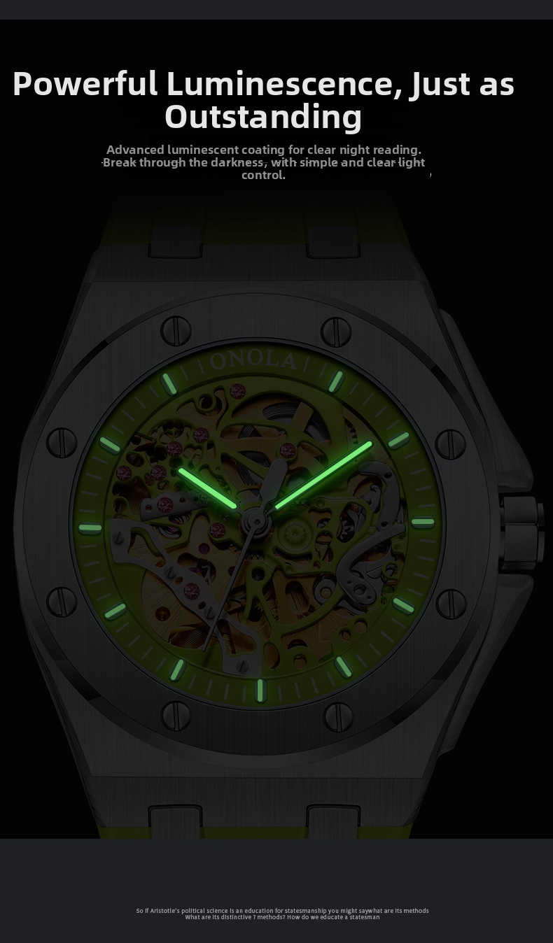 Men's Fully Automatic Mechanical Watch Fashionable Multi Color Silicone Strap Waterproof_voghion.com