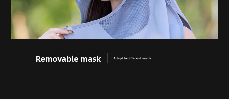 UV Protection Summer Sunshade Face Mask Neck Protection Integrated Foldable Bucket Hat_voghion.com