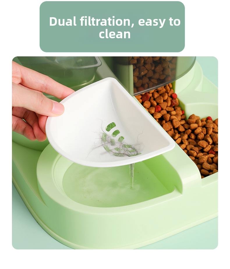 Automatic Pet Feeder And Waterer Combo For Dogs And Cats_voghion.com