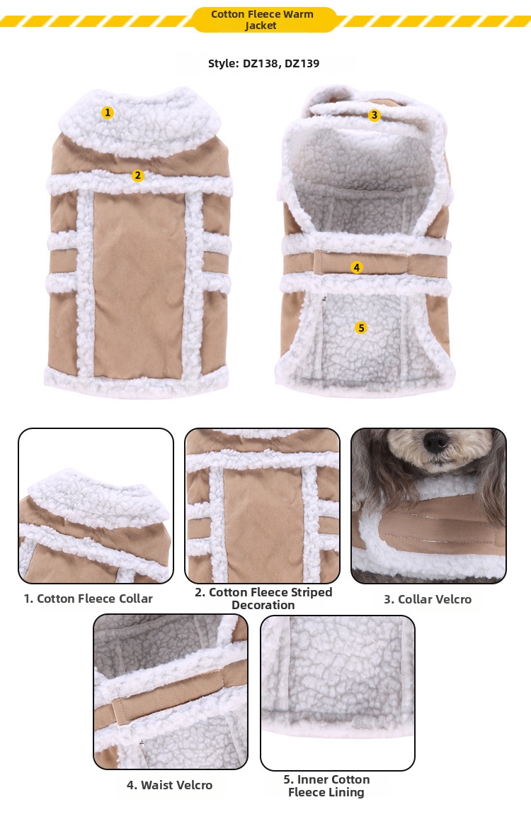Cappotto invernale per cani giubbotto trapuntato con zip_voghion.com