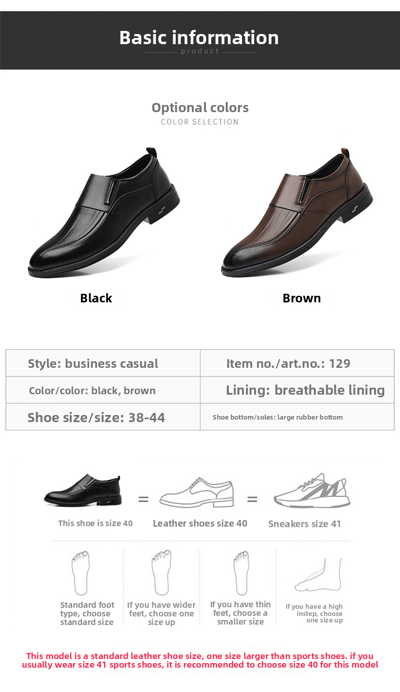 Men's Slip-On Dress Shoes Pointed Toe Genuine Leather Business Formal_vogvips.com