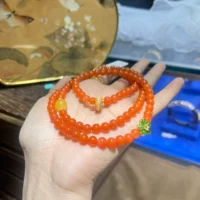 Новый китайский стиль натуральный южно-красный агат браслет ожерелье 2 носить мужские и женские личности