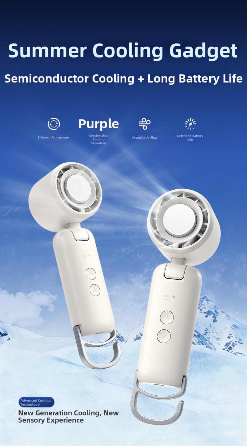 Portable Usb Handheld Fan With Digital Display For Quiet Cooling_voghion.com