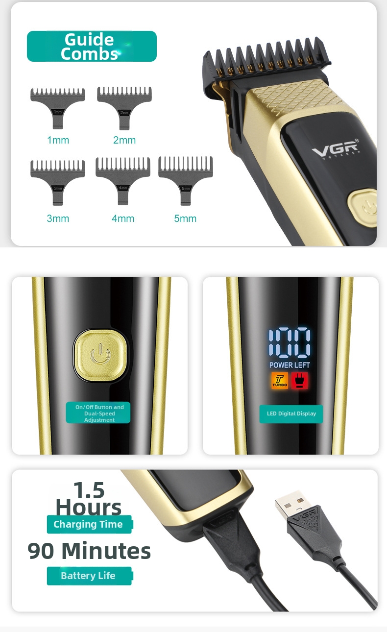 Retro Electric Hair Trimmer 3 In 1 Set With Shaver And Trimmer_voghion.com