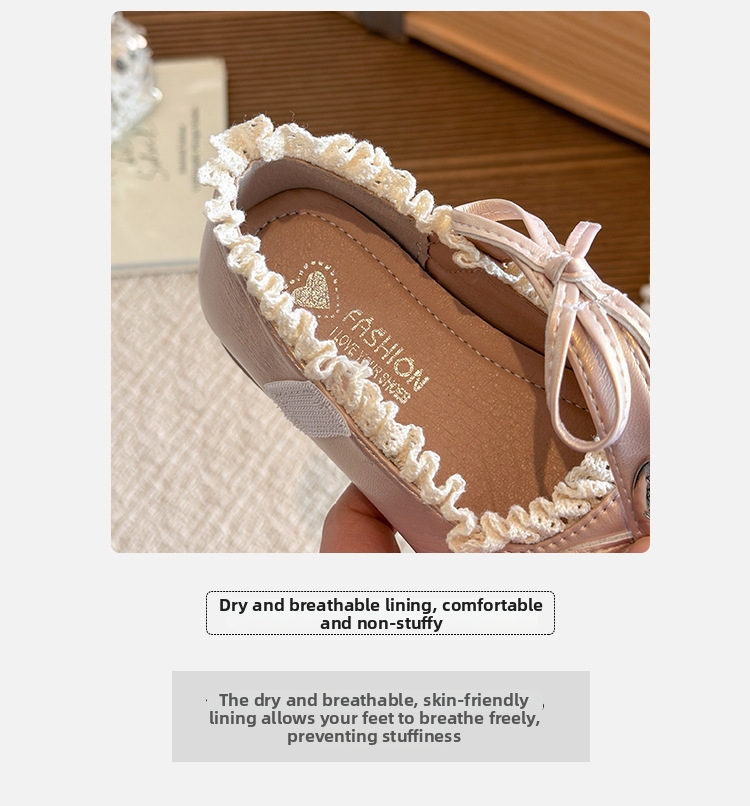 Mädchen Mary Jane Lederschuhe Mit Schleife Und Weicher Sohle_voghion.com